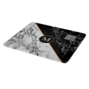 Ihr QR-Code und Letter Glass Cutting Board Marmor Schneidebrett
