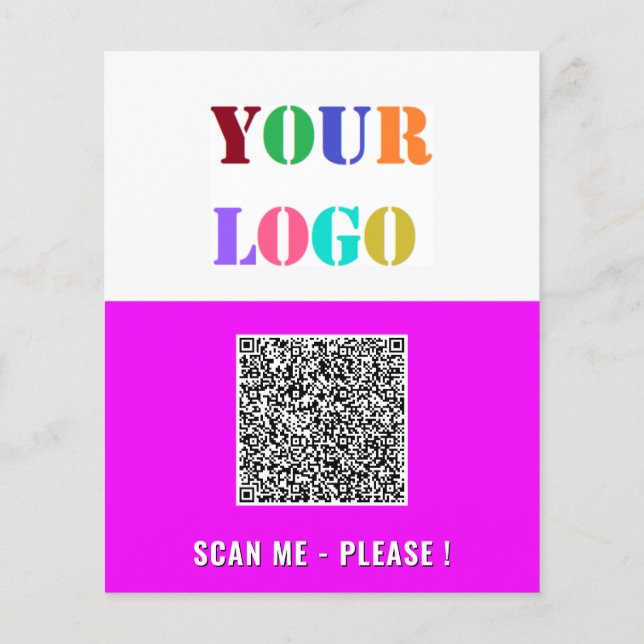 Ihr QR-Code und Logo Werbeflyer für Ihr Unternehme Flyer (Hinten)