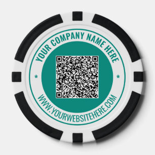 Ihr QR-Code und Text gebrandete Poker-Chips Beispi Pokerchips