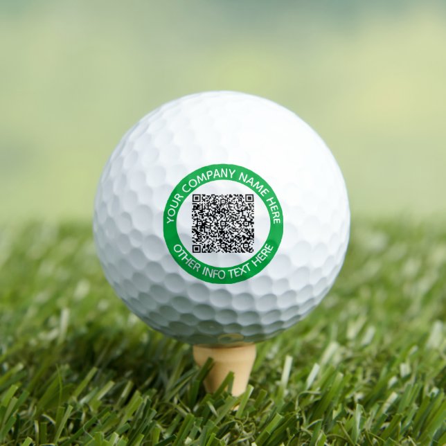 Ihr QR-Code und Text-Stempel Golfbälle Beispiel (Insitu T-Shirt)