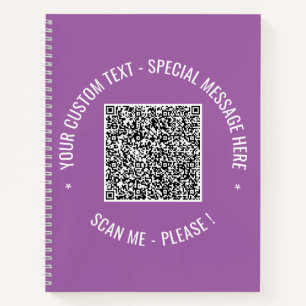 Ihr QR-Scan-Info für benutzerdefiniertes TextNoteb Notizbuch