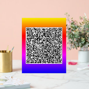 Ihr QR-Scan-Info Personalisiertes akrales Zeichen Acrylschild