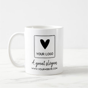 Ihr Quadrat-Logo-Marken-Text Kaffeetasse