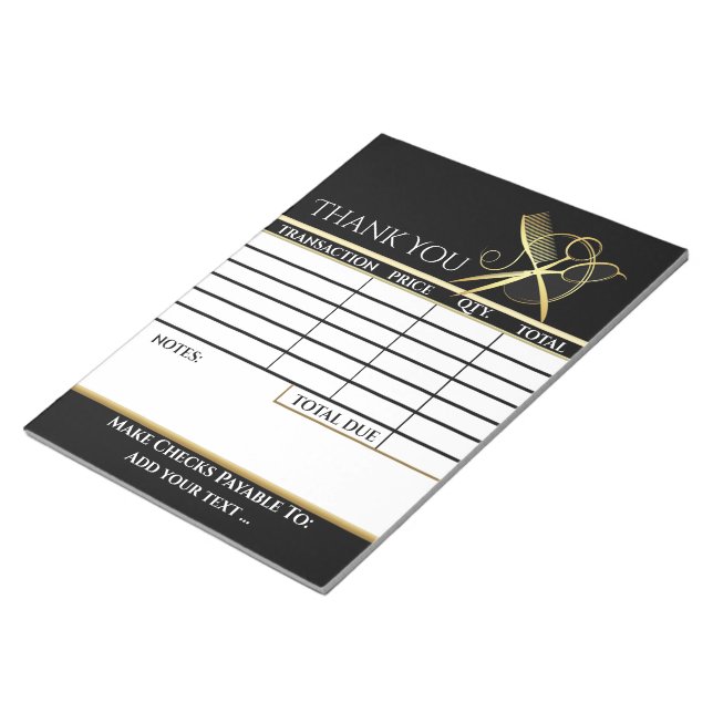 Ihr Rechnungs-Editor Notizblock (angewinkelt)