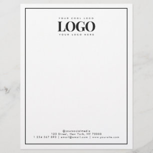Ihr Rectangle Business-Logo hier Minimal Border Briefbogen