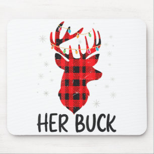 Ihr Rehbock Jagd Weihnachten Ehemann Geschenk Paar Mousepad