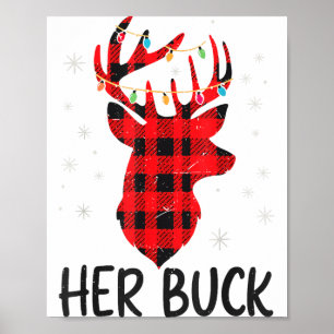 Ihr Rehbock Jagd Weihnachten Ehemann Geschenk Paar Poster