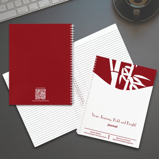 Ihr Reisen, Ihr kühnes und helles Leben Coache Wac Notizbuch (Your Journey, Bold and Bright Life Coaching Growth Notebook - Bamboo Silhouette)