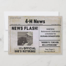 IHR RETIRING INVITATION (NEWSPAPIER) 4H NEWS EINLADUNG