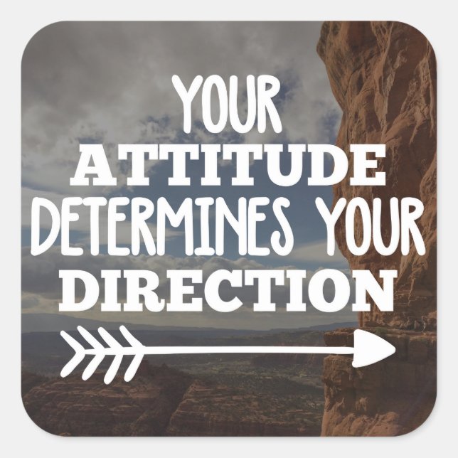 Ihr Richtungsangebot Quadratischer Aufkleber (Vorderseite)