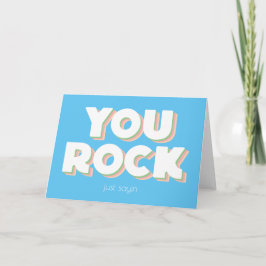 Ihr Rock Dankeschön Blauer geklappter Grußkarte Karte
