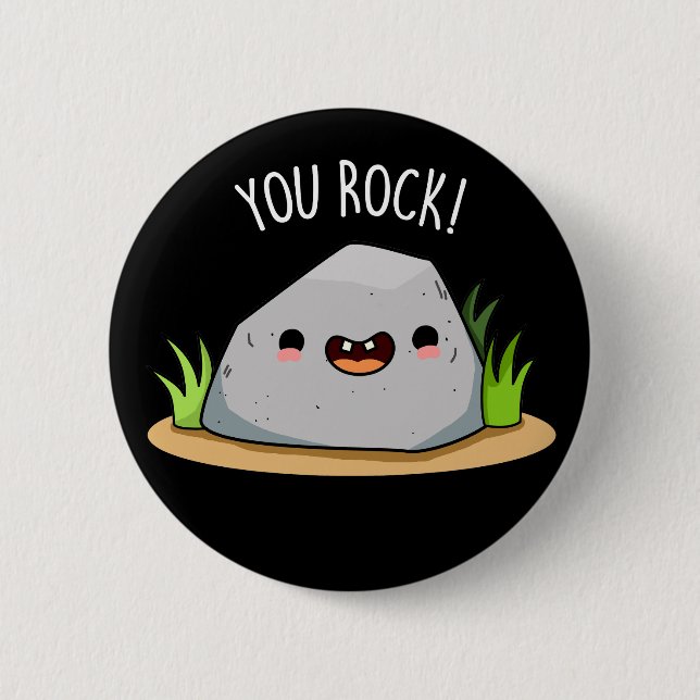 Ihr Rock Funny Geology Pub Dark BG Button (Vorderseite)