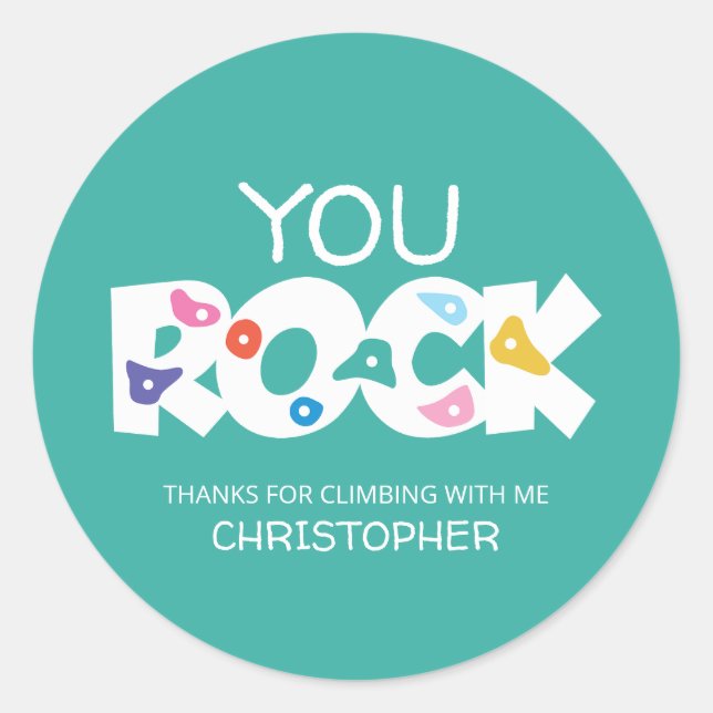 Ihr Rock Rock Climbing Danke Sticker (Vorderseite)