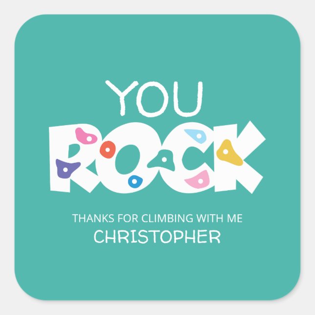 Ihr Rock Rock Climbing Danke Sticker (Vorderseite)