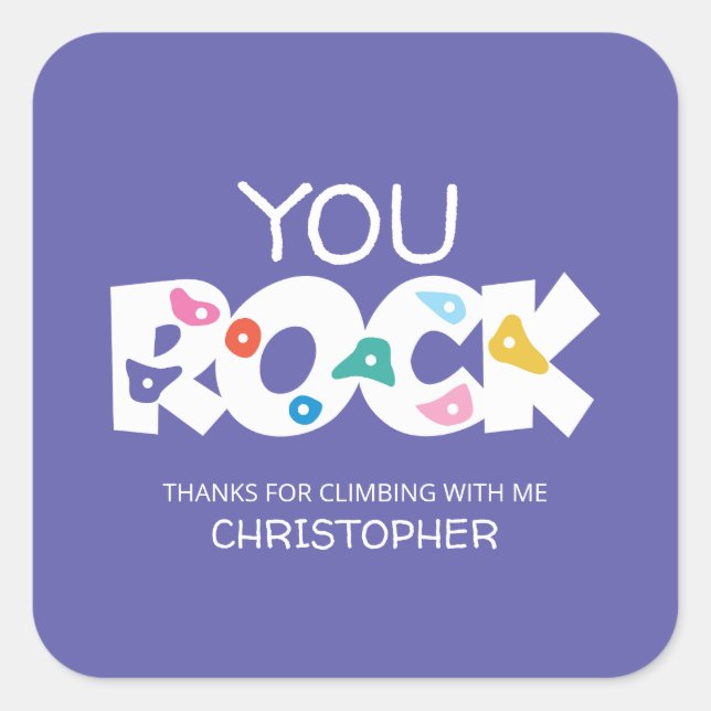 Ihr Rock Rock Climbing Danke Sticker (Vorderseite)