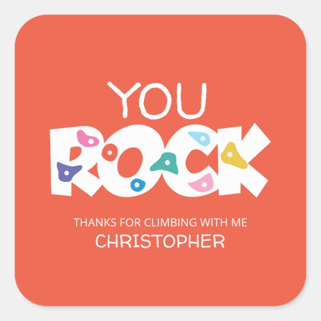 Ihr Rock Rock Climbing Danke Sticker (Vorderseite)