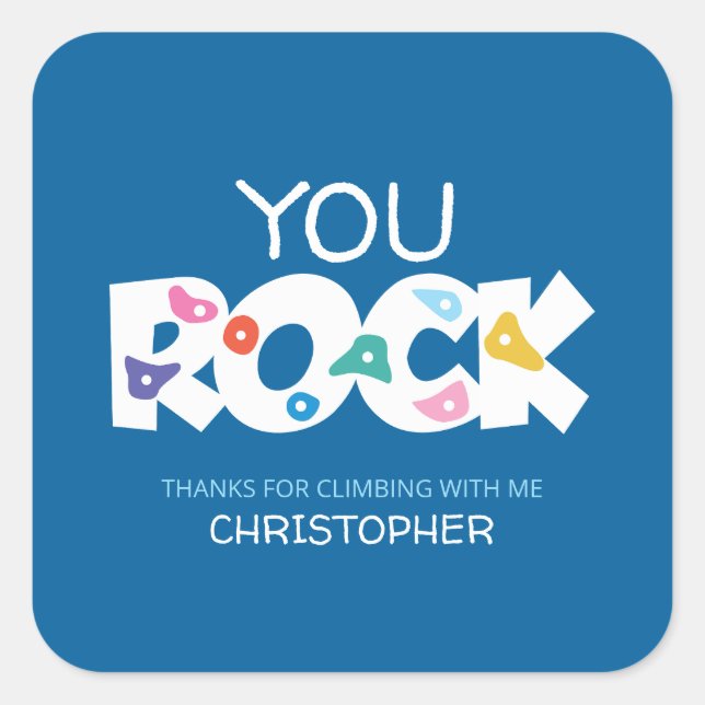 Ihr Rock Rock Climbing Danke Sticker (Vorderseite)