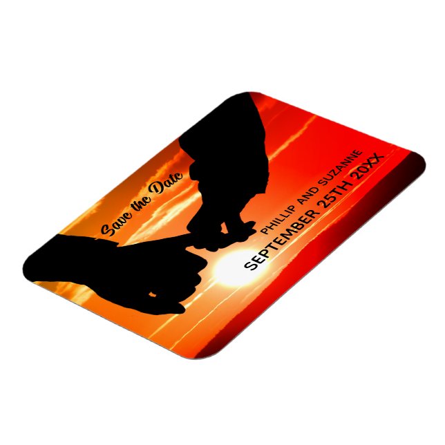 Ihr romantisches Foto benutzerdefiniert Speichern  Magnet (Linke Seite)