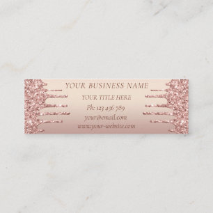 Ihr Roségold Glänzendes Geschäfts karten Beispiel