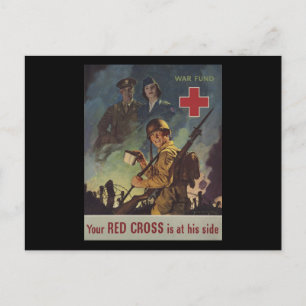 Ihr Rotes Kreuz ist an seiner Seite Postkarte