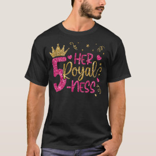 Ihr Royal 5 Ness Happy 5. Geburtstag Fünf Jahre al T-Shirt