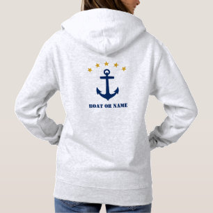Ihr Schiff oder Name Klassische Ankerschiff-Marine Hoodie