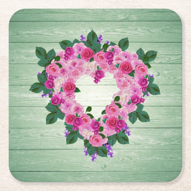 Ihr schönes Herz Rechteckiger Pappuntersetzer (Vorderseite)