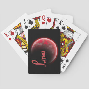 Ihr Schritt begann von einem anderen Planeten aus Spielkarten