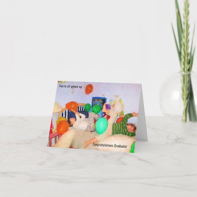 Ihr seid alle Erwachsene Boys Fun Abschluss Card Karte (Vorderseite)