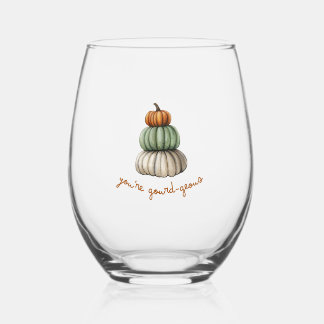 Ihr seid Gourd-Geous Pumpkin Stack Weinglas Weinglas Ohne Stiel