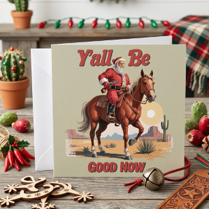 Ihr seid jetzt wohlauf, lustiger Weihnachtsmann-Co Feiertagskarte