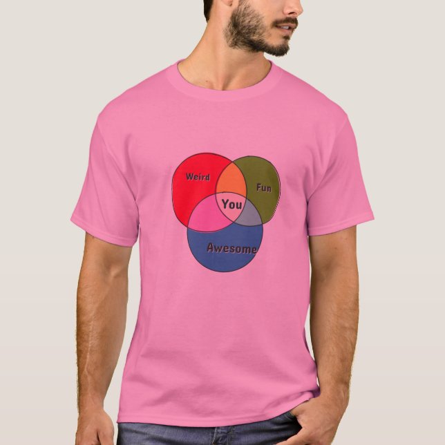 Ihr seltsames Phantastischer Fun-Venentdiagramm T-Shirt (Vorderseite)