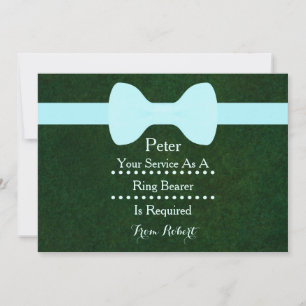 Ihr Service als Ring Bearer Black Chalkboard Bow Einladung