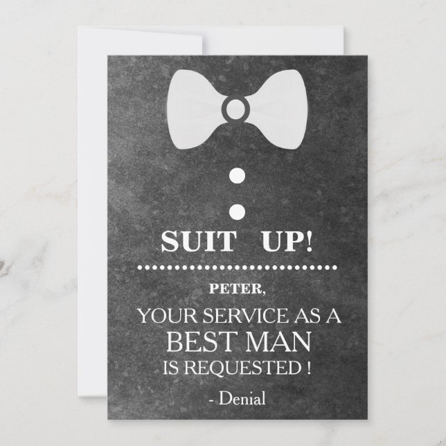 Ihr Service als Trauzeuge-Anfrage Einladung (Vorderseite)