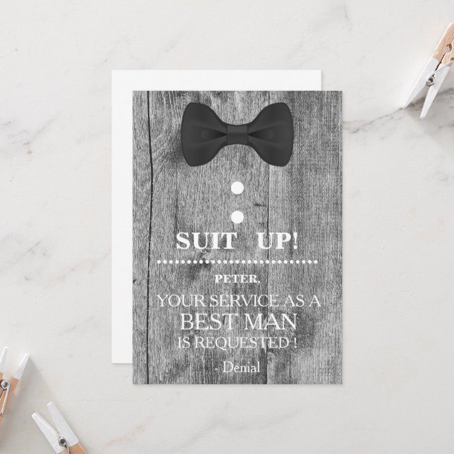 Ihr Service als Trauzeuge - Aufforderung Einladung (Vorderseite/Rückseite Beispiel)