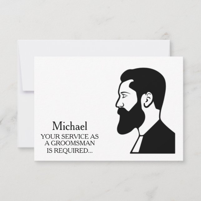 Ihr Service als Trauzeuge Personalisiert erforderl Einladung (Vorderseite)