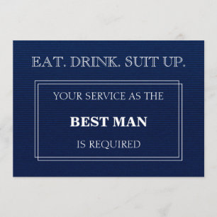 Ihr Service als Trauzeuge wird blau benötigt Einladung