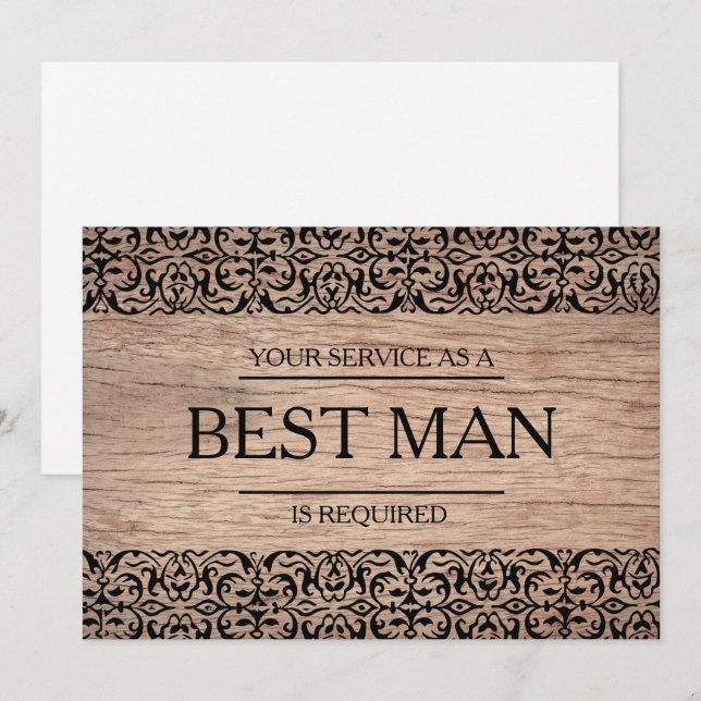 Ihr Service wird als Trauzeuge Trauzeuge angeforde Einladung (Vorne/Hinten)