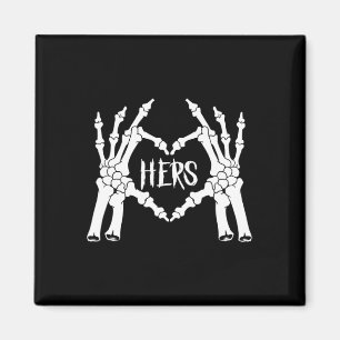 Ihr Skelett Hand Herz Kleidung Männer Funny Hallow Magnet