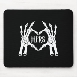 Ihr Skelett Hand Herz Kleidung Männer Funny Hallow Mousepad