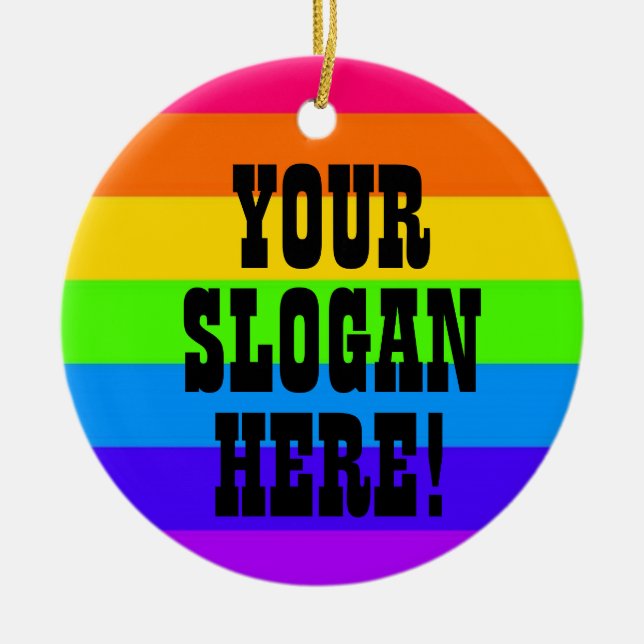 IHR SLOGAN HIER! KERAMIK ORNAMENT (Vorne)