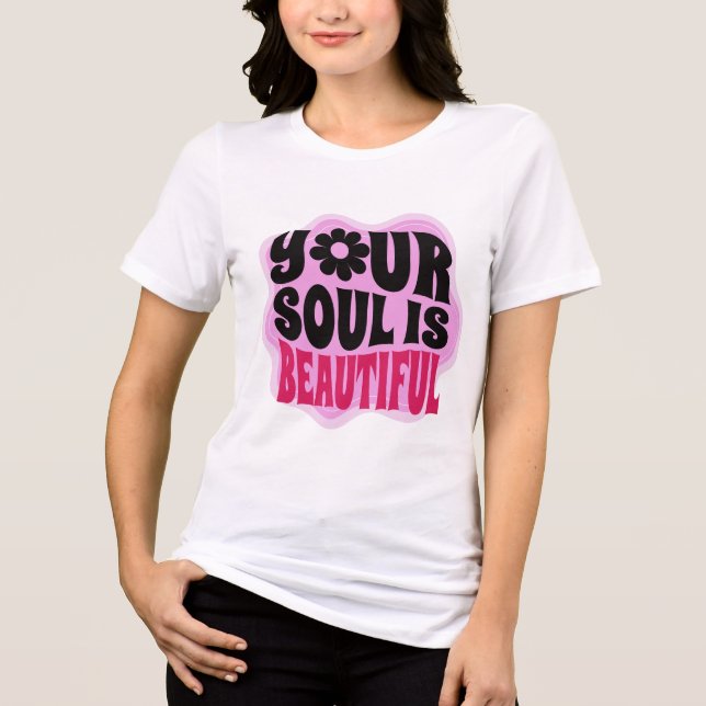 IHR SOUL IST SCHÖN - RETRO QUOTE Tri-Blend SHIRT (Vorderseite)