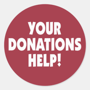 Ihr Spenden-Hilfsaufkleber Runder Aufkleber