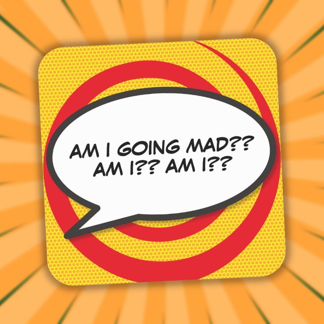 Ihr Sprechpult für Nachrichten Quadratischer Aufkleber (Your Message Speech Bubble Fun Retro Square Sticker)