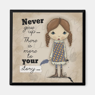 Ihr Story-Girl mit Pen und Tinte Magnet