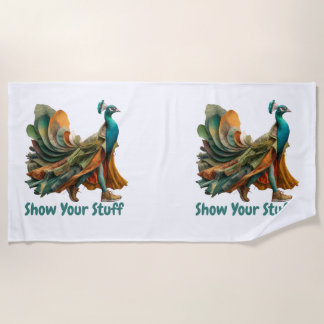 Ihr Stuhl anzeigen — Shirt mit Motivierend Anweisu Strandtuch
