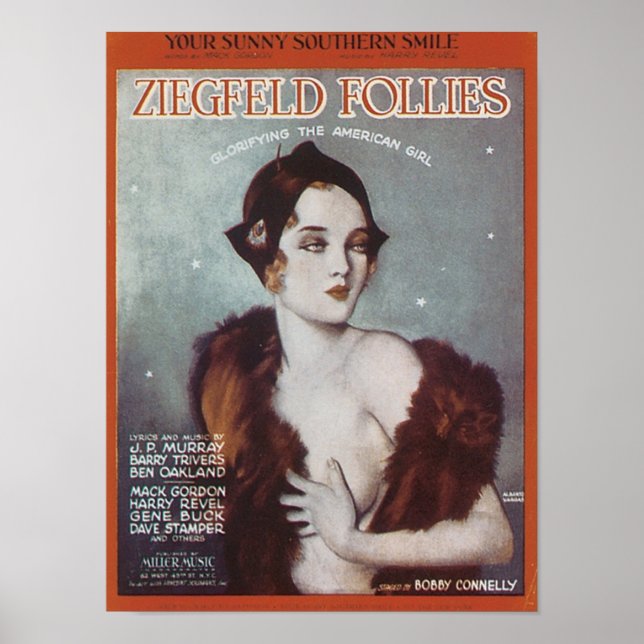 Ihr Sunny Southern Smile Ziegfeld Follies Songbook Poster (Vorne)