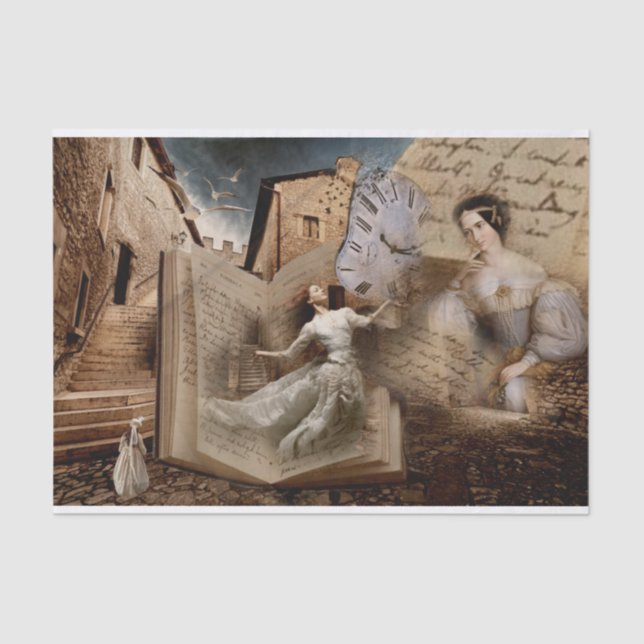 Ihr Tagebuch-Dekoupage Seidenpapier (Vorderseite)