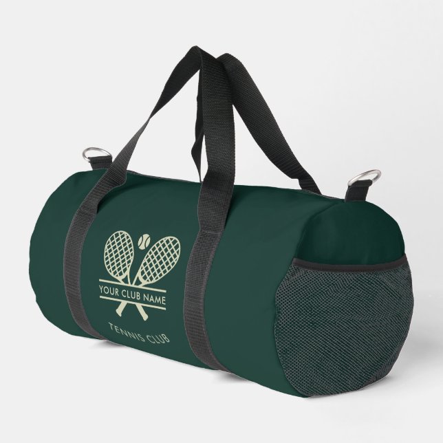 Ihr Tennis Club Name Team Spieler Green Custom Duffle Bag (Rechte Ecke)