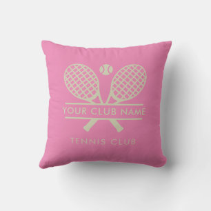 Ihr Tennis Country Club Name Rackets Motif Custom Kissen
